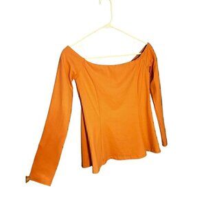 Susana monoco Off-Shoulder Long Sleeve, Peach Color Top, Small